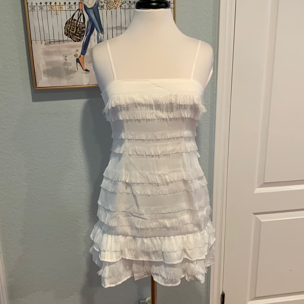 Princess Polly White Ruffle Dress